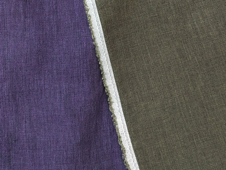 100% Linen Fabric: Delave High-Twisted Linen 14s, Medium Weight, New for 2024, 7712 7713 7682 - The Linen Lab - Khaki(Dark)