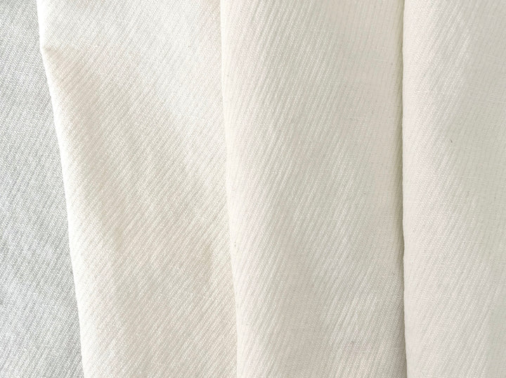 Linen Cotton Tencel Twill Fabric – Heavyweight in White 7507