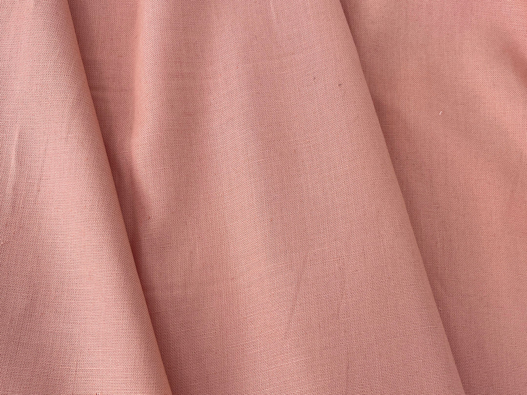 100% Linen Fabric in Peach – Solid Color, Medium to Heavy Weight, Pre-Washed, 8235