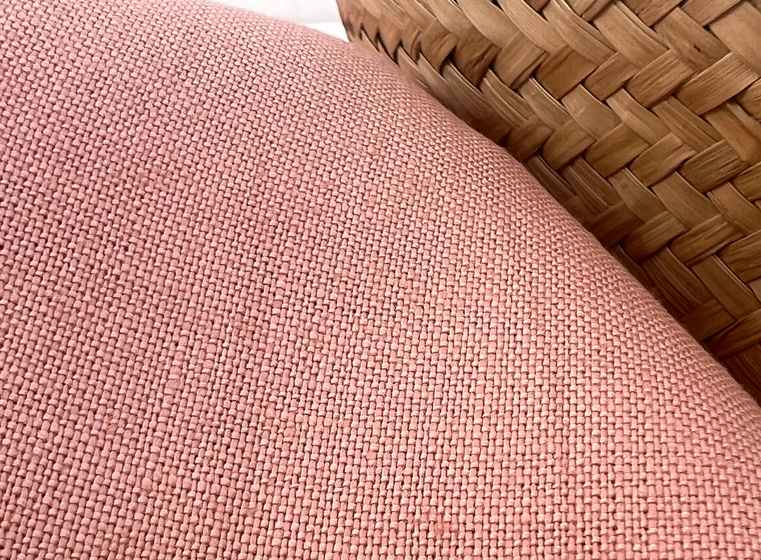 100% Linen Fabric in Peach – Solid Color, Medium to Heavy Weight, Pre-Washed, 8235