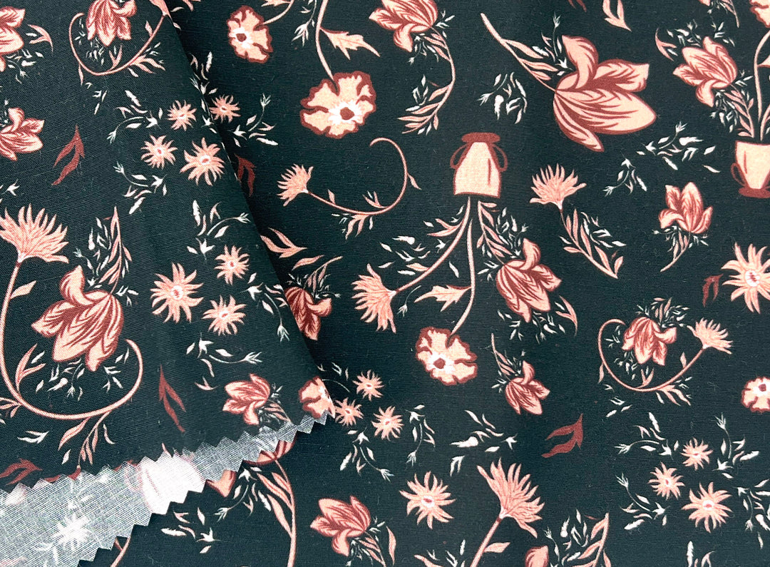 Mirrored Canvas – Linen Rayon Print Fabric, Design by Madeline, Madswick Studio, 8232 8233