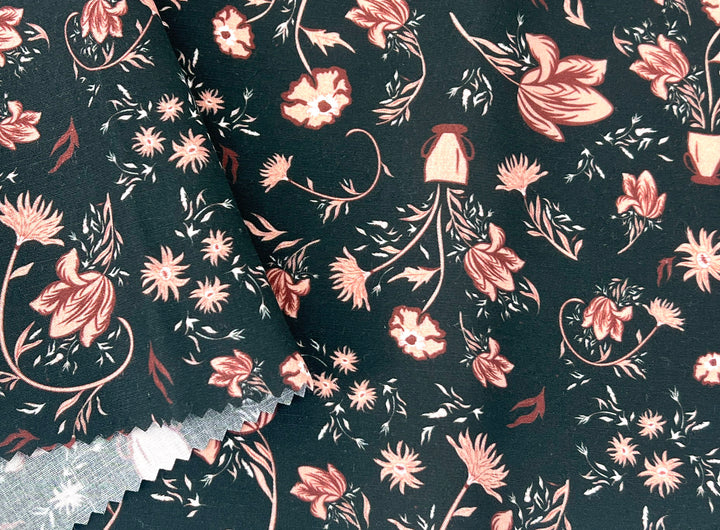 Mirrored Canvas – Linen Rayon Print Fabric, Design by Madeline, Madswick Studio, 8232 8233