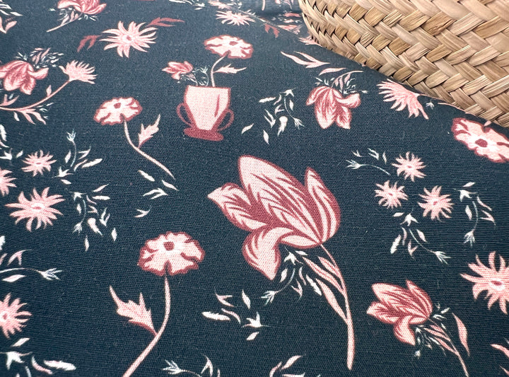 Mirrored Canvas – Linen Rayon Print Fabric, Design by Madeline, Madswick Studio, 8232 8233
