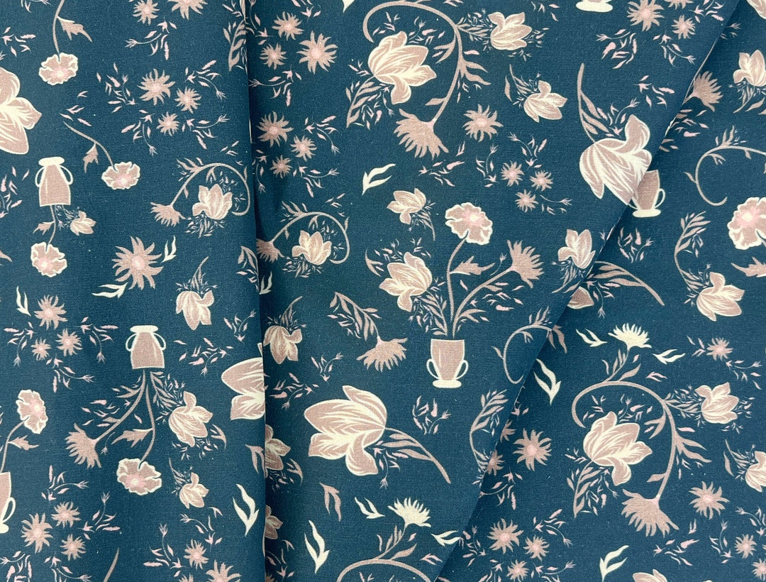 Mirrored Canvas – Linen Rayon Print Fabric, Design by Madeline, Madswick Studio, 8232 8233