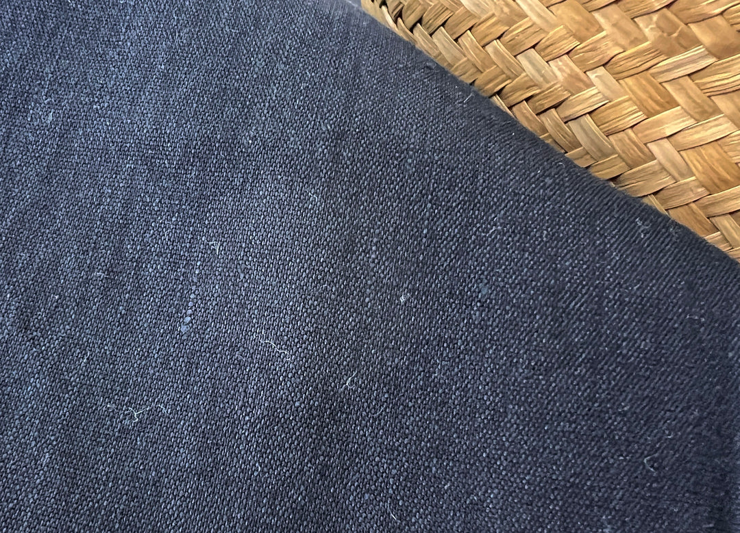 Linen Rayon Spandex Fabric – Great Drape & Comfort Stretch, Dark Navy & Grey 8162 8163
