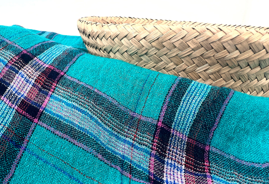 Classic Tartan Plaid Linen Blend Fabric – Red & Teal Options 7991 7992