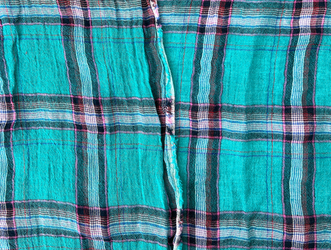 Classic Tartan Plaid Linen Blend Fabric – Red & Teal Options 7991 7992