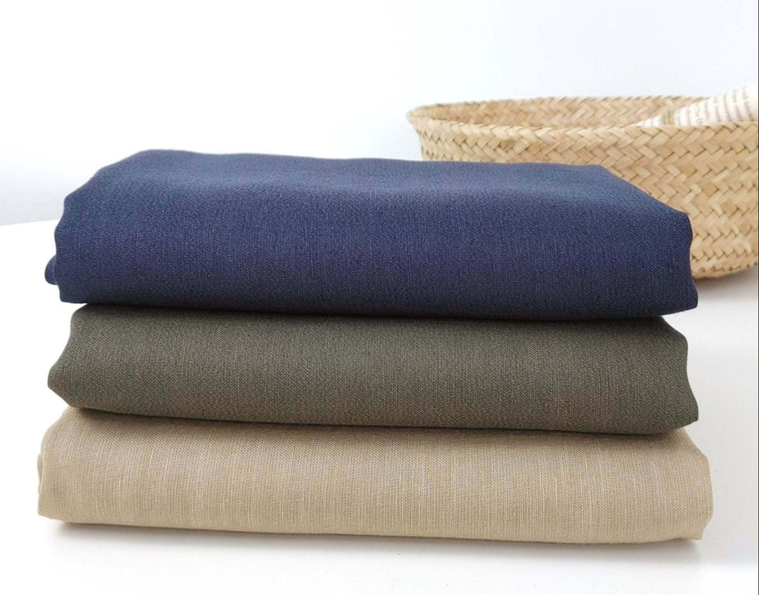 Linen Tencel Silk Fabric: Light Weight, Plain Weave 6898 7666 7667 - The Linen Lab - Grey