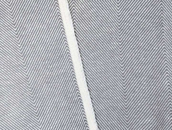 Luxurious Linen-Rayon HBT Fabric: Big Size with Two-Tone Chambray Design 6062 6063 - The Linen Lab - Gray(Light)