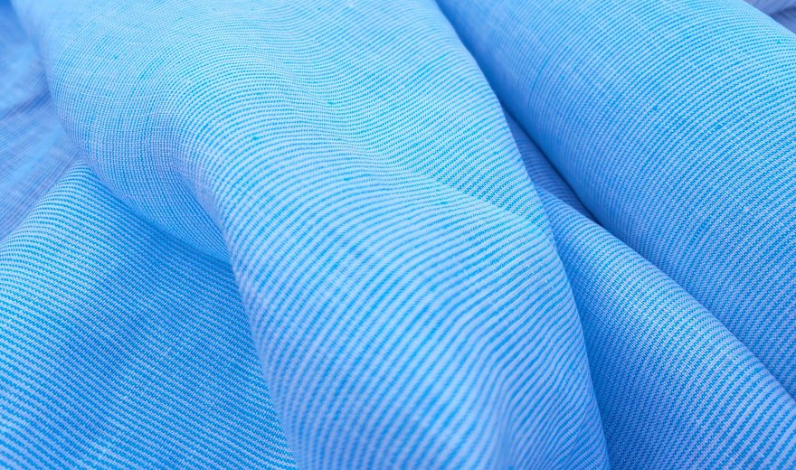 100% Linen Fabric Stripe Collections Light Weight (4708 6273 5997 4575 6258 6157) - The Linen Lab - Blue 4708