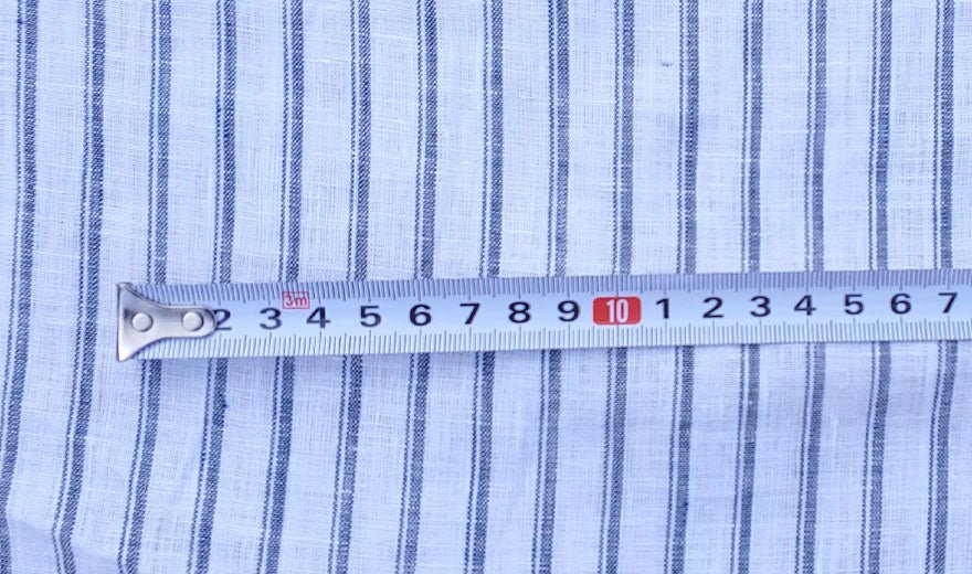 100% Linen Fabric Stripe Collections Light Weight (4708 6273 5997 4575 6258 6157) - The Linen Lab - Navy 6273