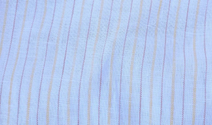 100% Linen Fabric Stripe Collections Light Weight (4708 6273 5997 4575 6258 6157) - The Linen Lab - Yellow 4575