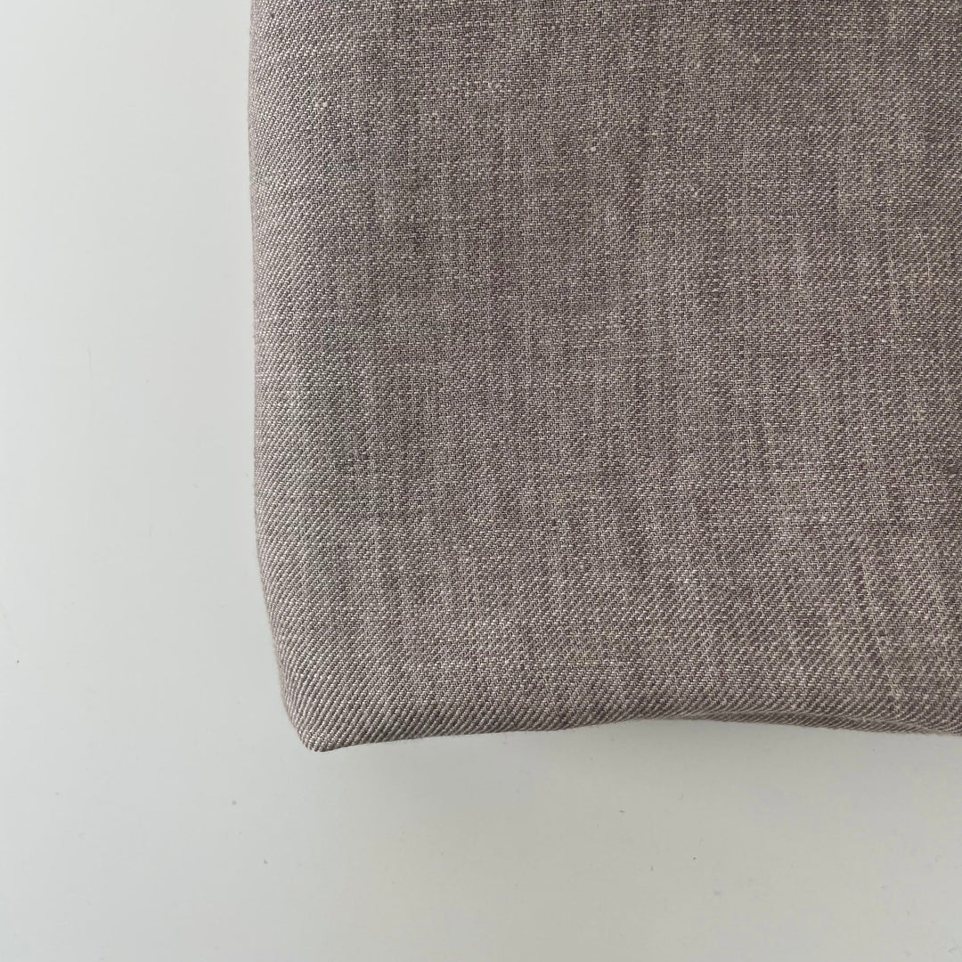 Linen Brown Twill Fabric 7543 - The Linen Lab - Brown