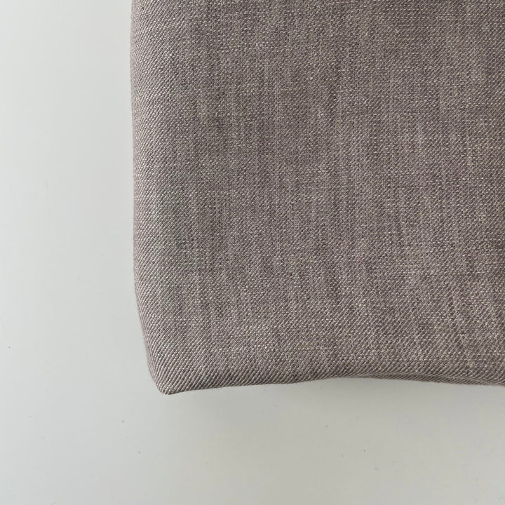 Linen Brown Twill Fabric 7543 - The Linen Lab - Brown
