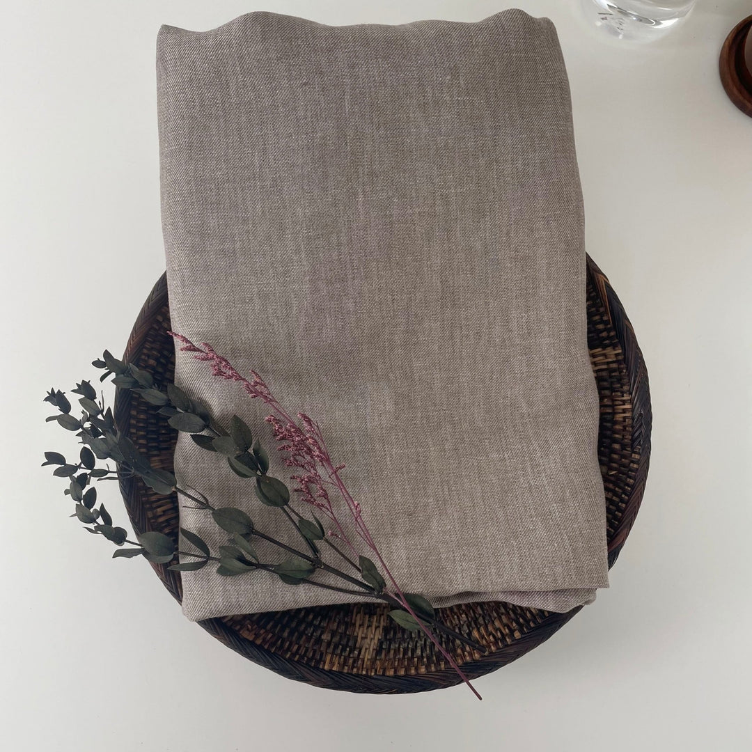 Linen Brown Twill Fabric 7543 - The Linen Lab - Brown