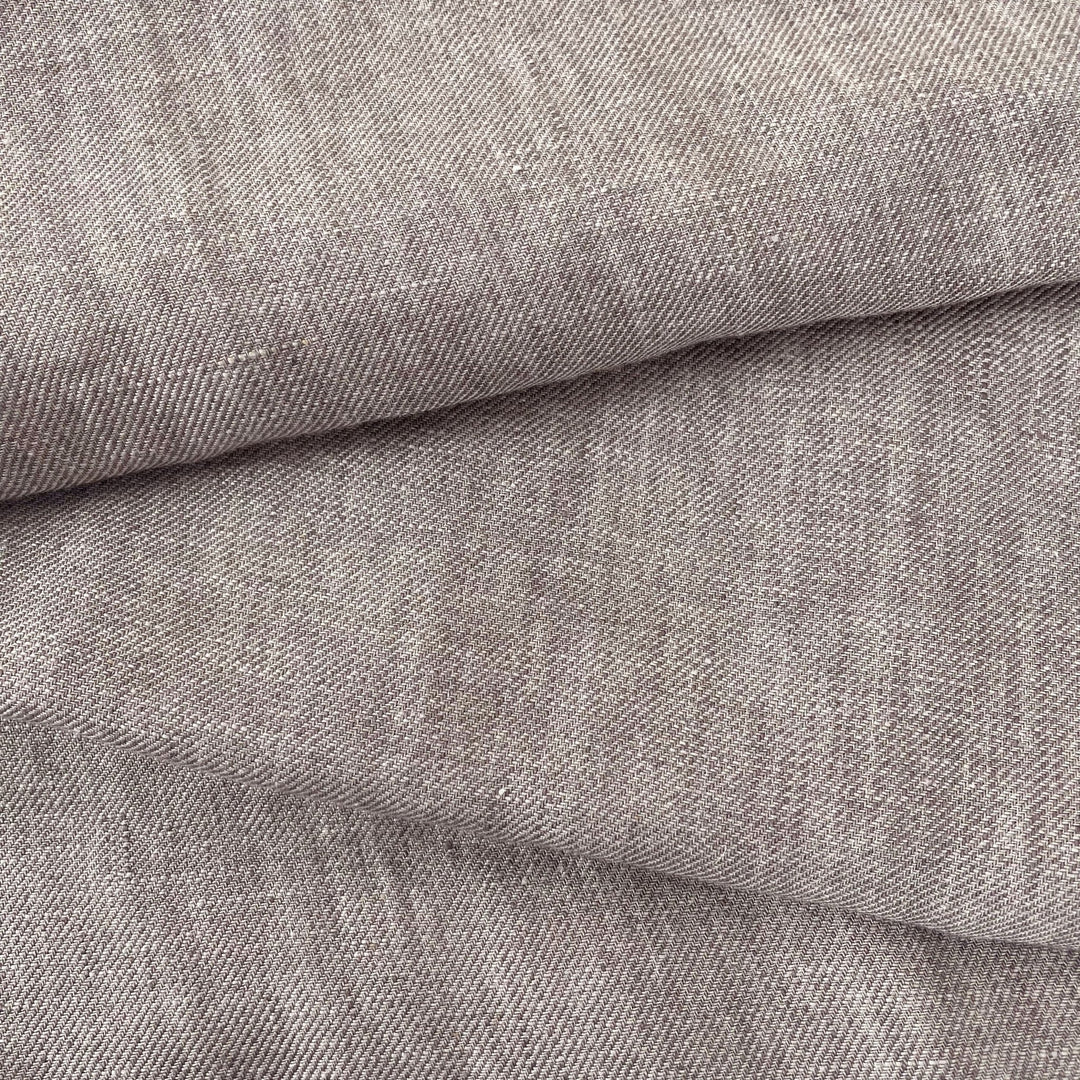 Linen Brown Twill Fabric 7543 - The Linen Lab - Brown