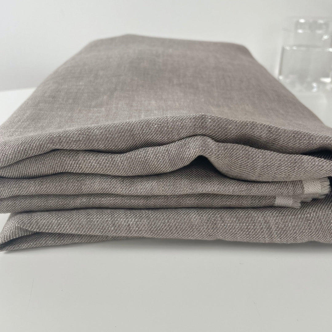 Linen Brown Twill Fabric 7543 - The Linen Lab - Brown